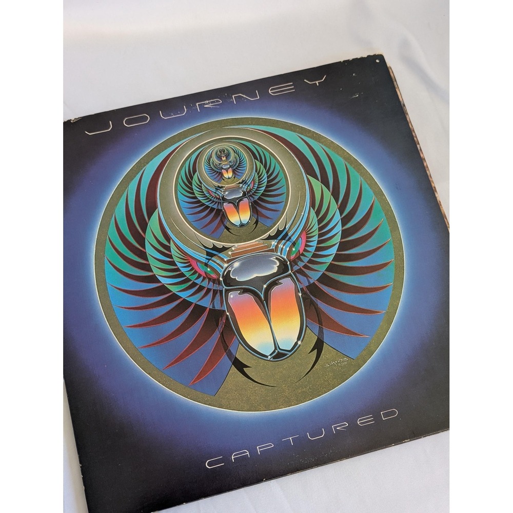 Journey Captured Vinyl 2LP Vintage 1981 Original Sleeves Poster Classic Rock VG+